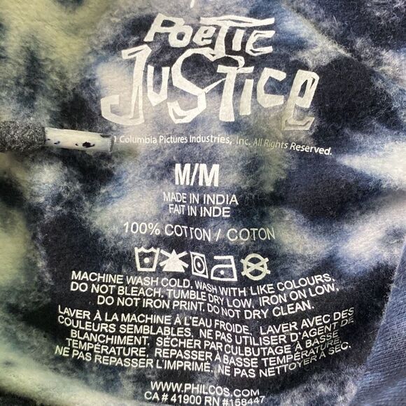 Tupac Poetic Justice tie dye hoodie Sz M 1993 2Pac - Picture 6 of 8